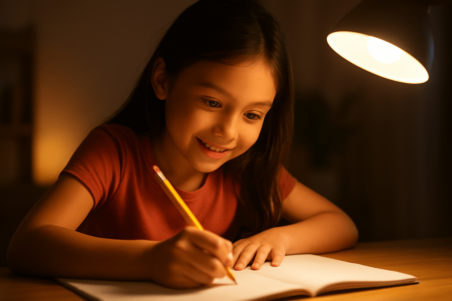 “Student studying with keen interest”, “Focused study showing power of interest”