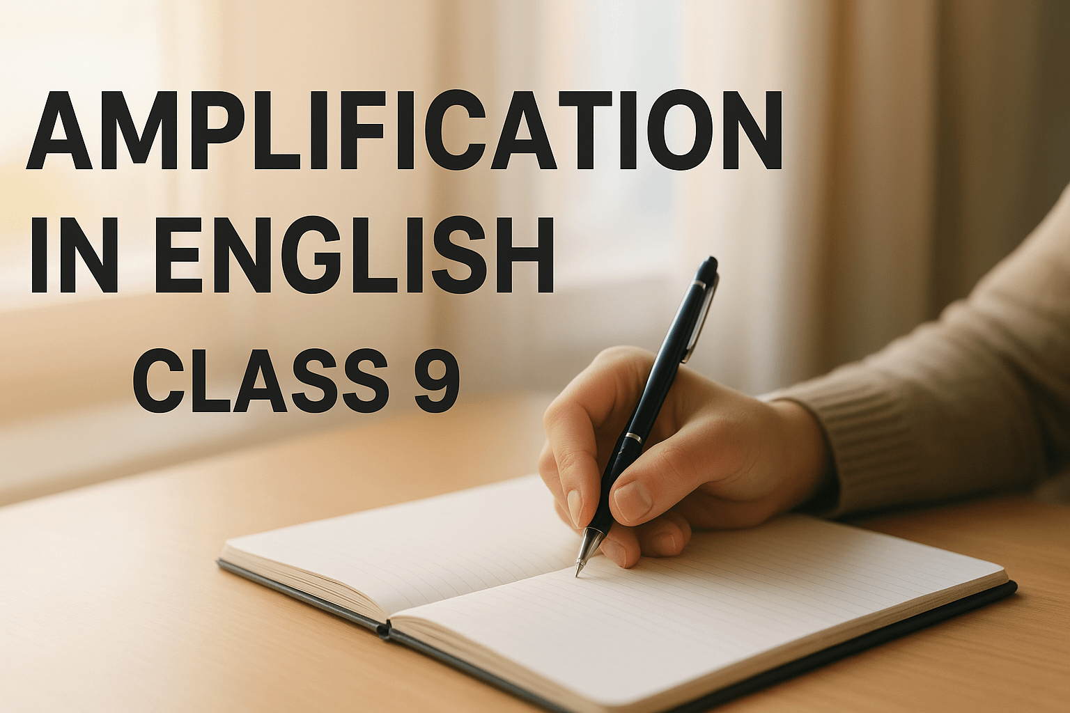 "Amplification in English with Assamese Translation Class 9 – Educational Feature Image"